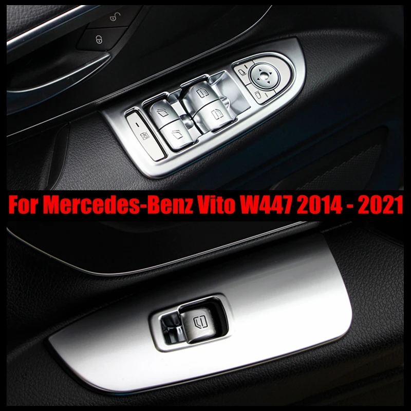 

Интерьер для Mercedes-Benz Vito W447 2014 - 2020 2021 внутренняя дверная ручка панель наклейка объемное окно подъемник крышка переключателя отделка