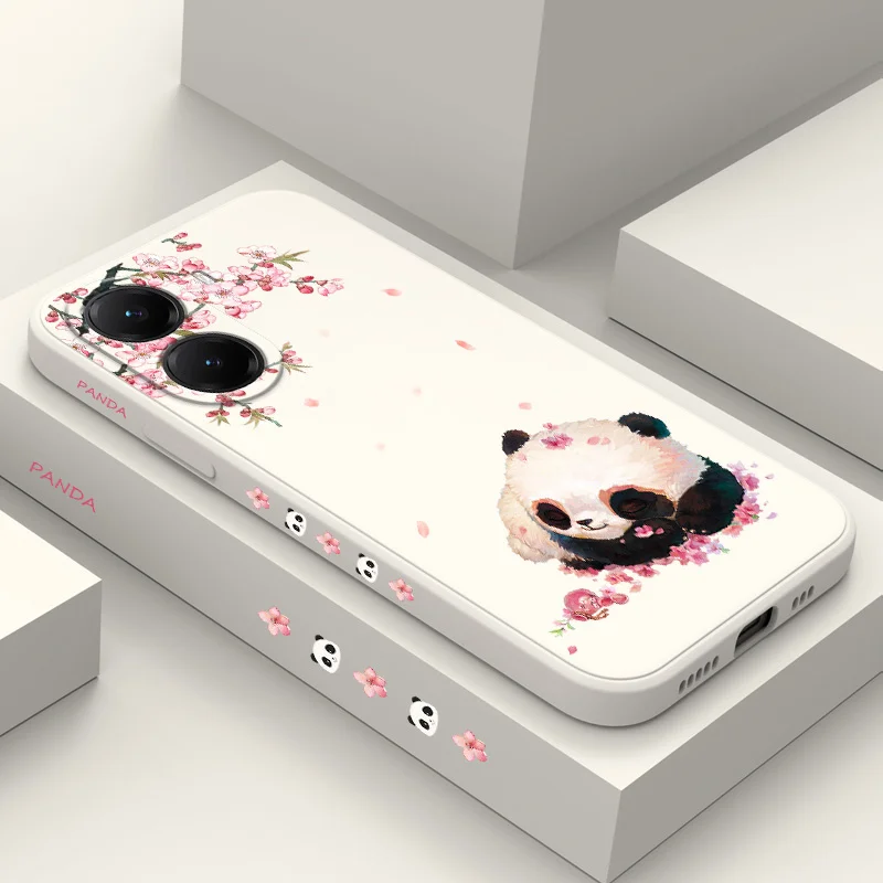 Floral Panda Silicone Soft Phone Case