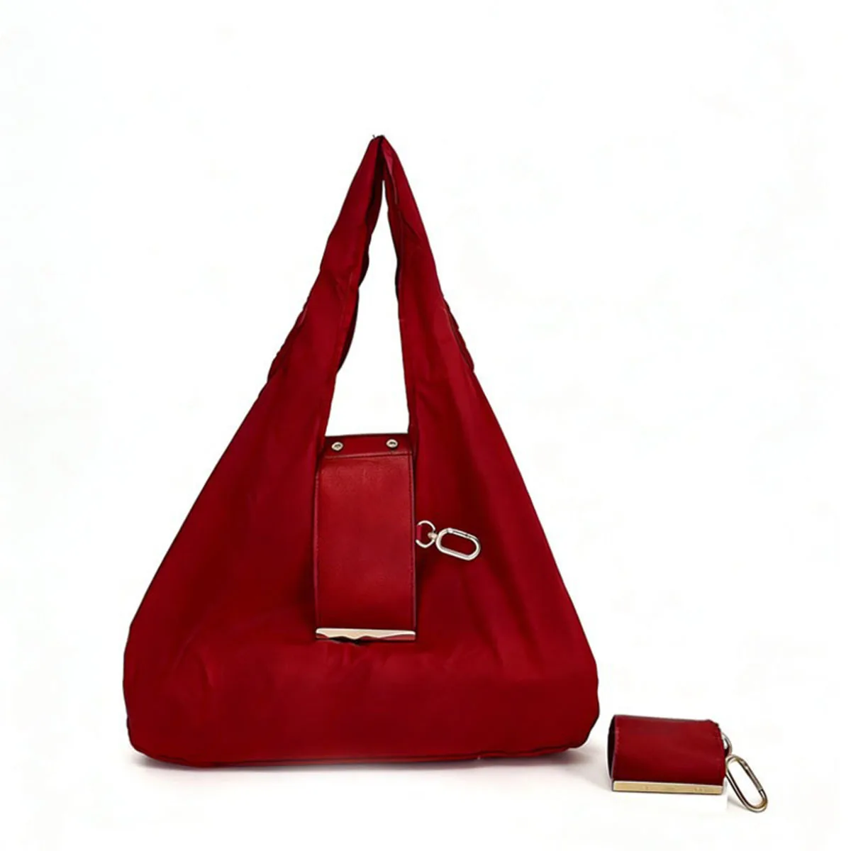 Eco-Friendly Expandable Keychain Tote Bag - Lightweight, Reusable, and Foldable Shopping Companion