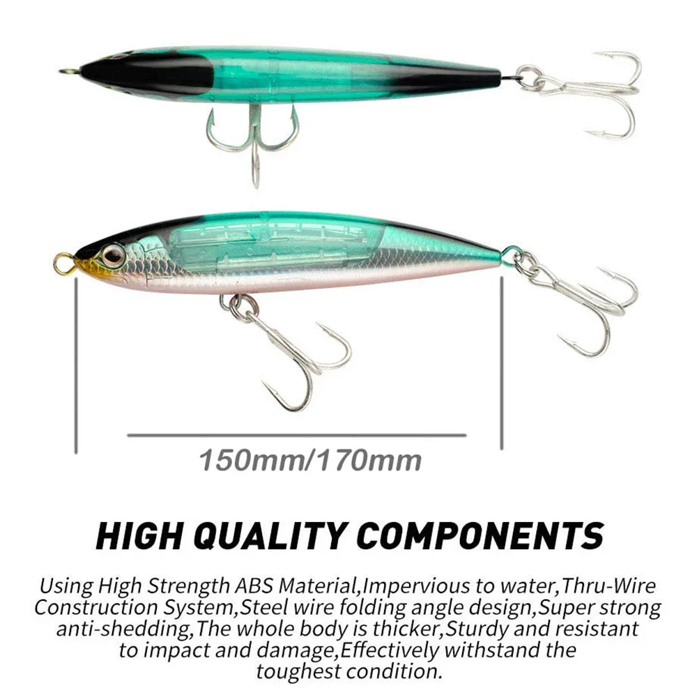 Floating Pencil Lure 70g 102g Topwater Pencil Isca Trolling Artificial Hard Bait Wobbler for Tuna Sailfish GT Sea Fishing Lures