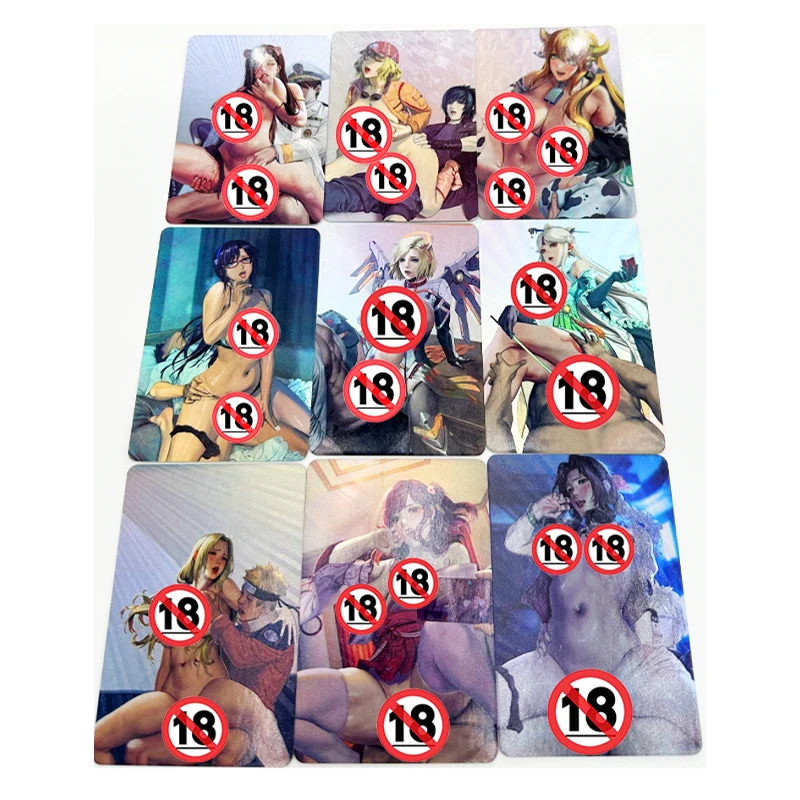 9pcs/set ACG Athena Tsunade Sexy Nude Toys Hobbies Hobby Collectibles Game Collection Anime Cards