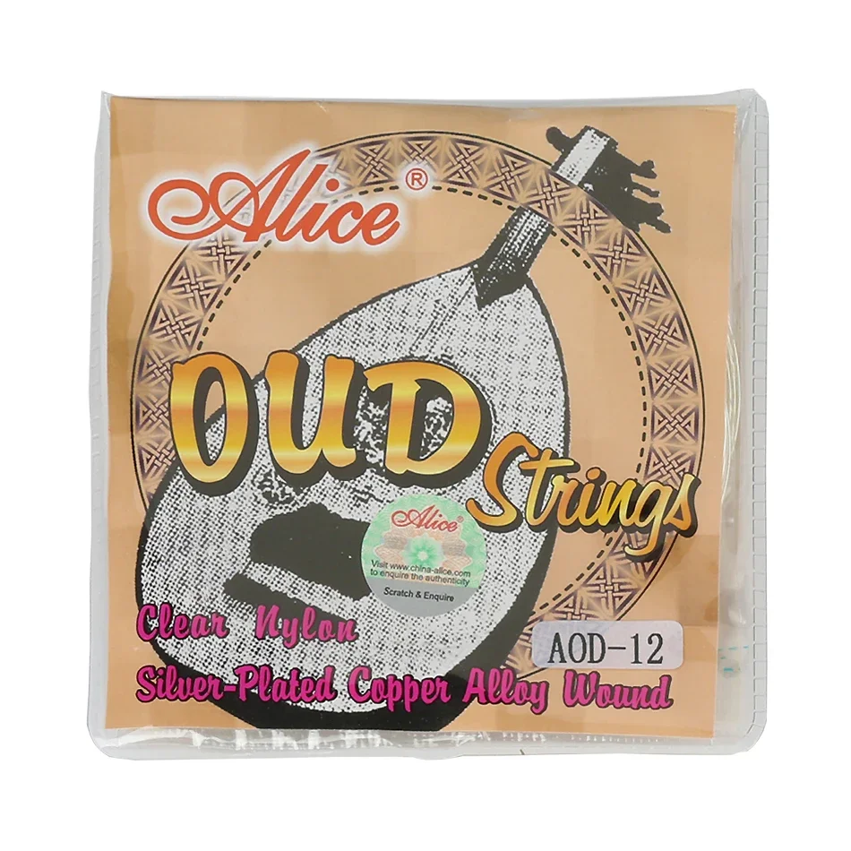 Original Alice AOD-12 OUD Strings oud strings UD/UT 12 Courses Strings Clear Nylon And Silver-Plated Copper Alloy Wound