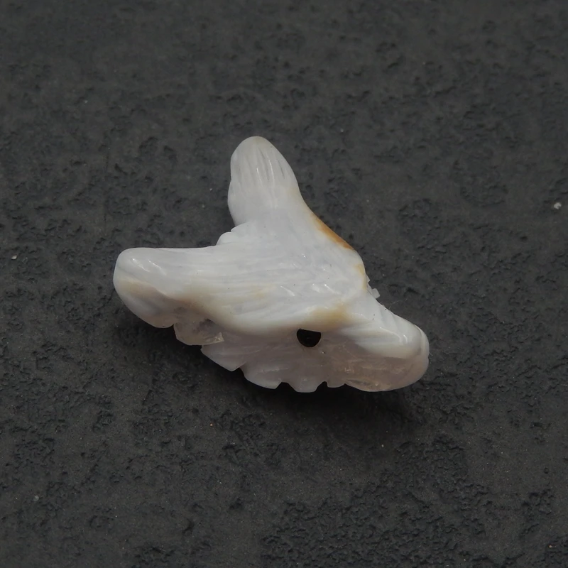 

Натуральный драгоценный камень, синее кружево, агат, резное искусственное ожерелье, подвеска из бисера, подарок на день рождения, 20x15x8 мм, 2,6 г