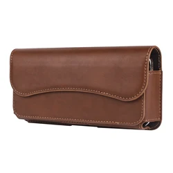 Stylish Leather Waist Bag Holster with Belt Clip - 6.7 - 6.9 inches (Light brown)