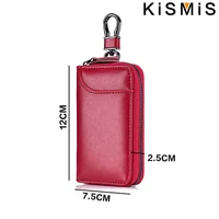 Genuine Leather KeyChain Unisex Key Bag Multifunction Organizer Wallet Holder Smart Housekeeper Car Small Key Case Keys Pouch 5