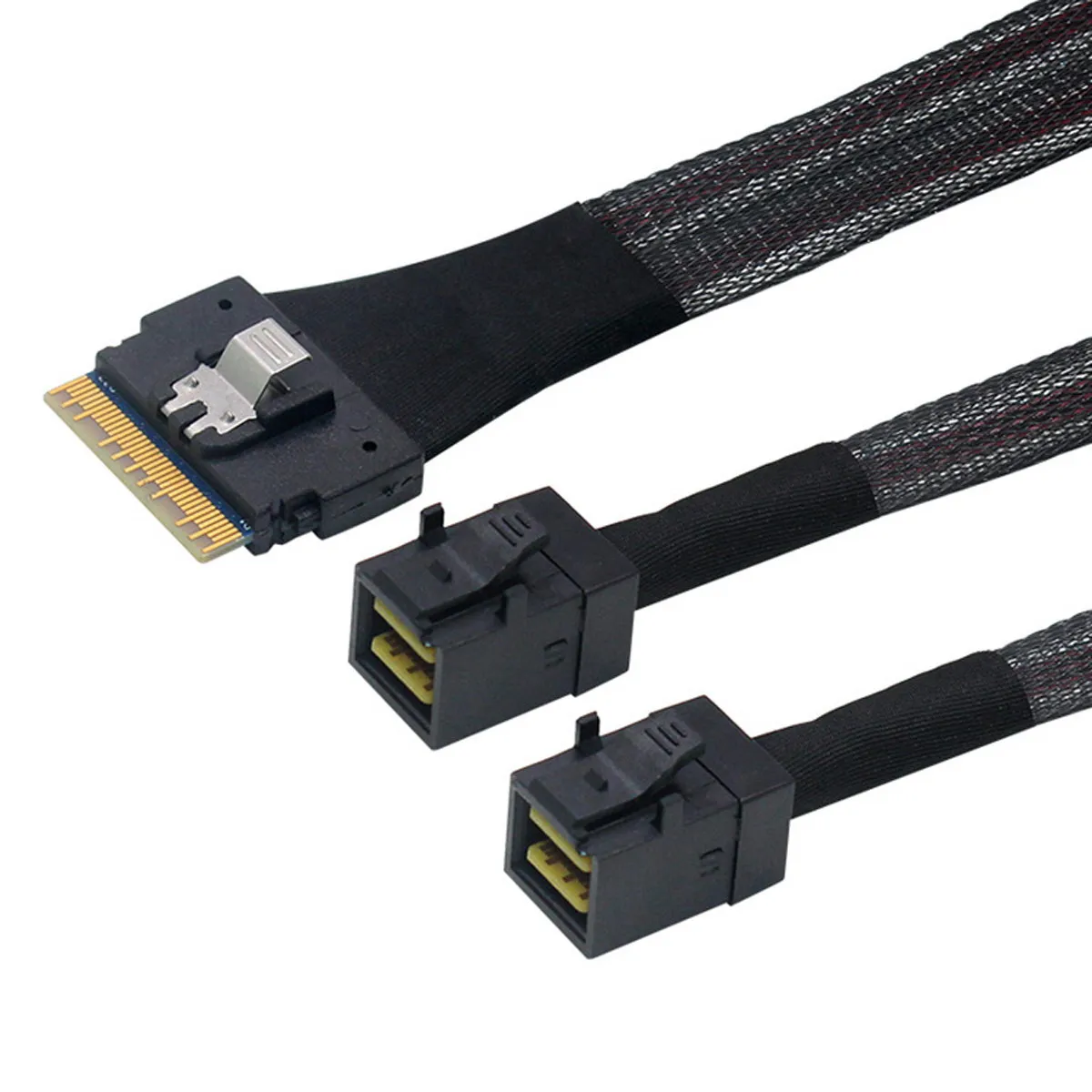 

CY кабель PCI-Express Mini SAS HD PCI-E Ultraport Slimline 74pin к двойной SFF-8643 4i SAS Slim 4,0 SFF-8654 8i