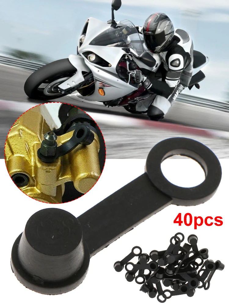 Brake Caliper Screw Cap 40pcs Brake Bleeder Screw Caps Grease Zerk Fitting Cap Rubber Dust Cover Dust And Moisture Proof Dirt-proof Easy Installation