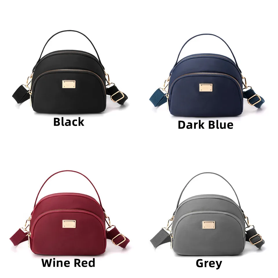 Large Capacity Messenger Bag Handbag Waterproof Nylon Shoulder Bag For Women Travel Tote Leisure Croosbody Bag