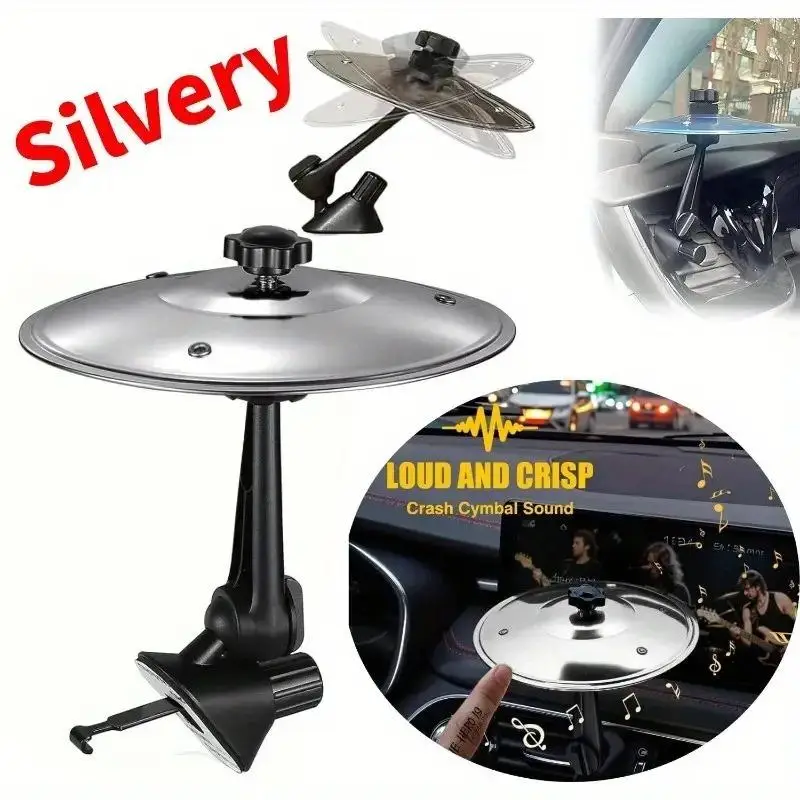 1PC Auto Crash Becken Air Vent Mini Trommel Auto Hand-Schießen Becken Auto Trommel Becken Air Vent Musical instrument für Auto Innen – Detail 3