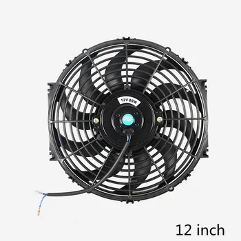 Ventola di raffreddamento del radiatore del motore per auto elettrica ad alta potenza da 12 "80 W 12 V