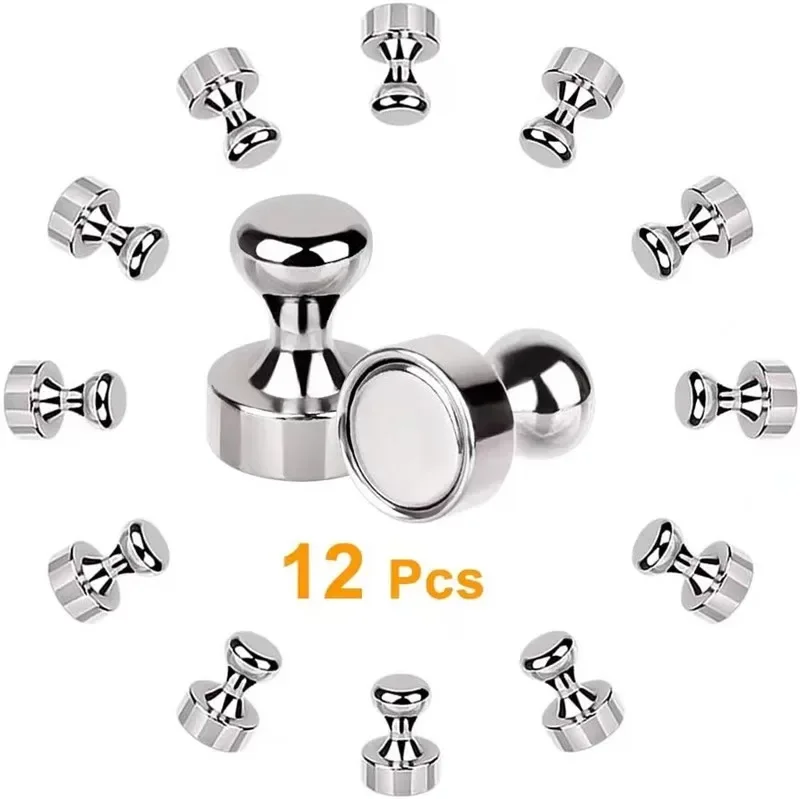 2PC Refrigerator Magnets Magnetic Push Pins N52 Neodymium Magnets Pins Magnetic Thumb Tacks Sucker for Whiteboard Fridge Kitchen