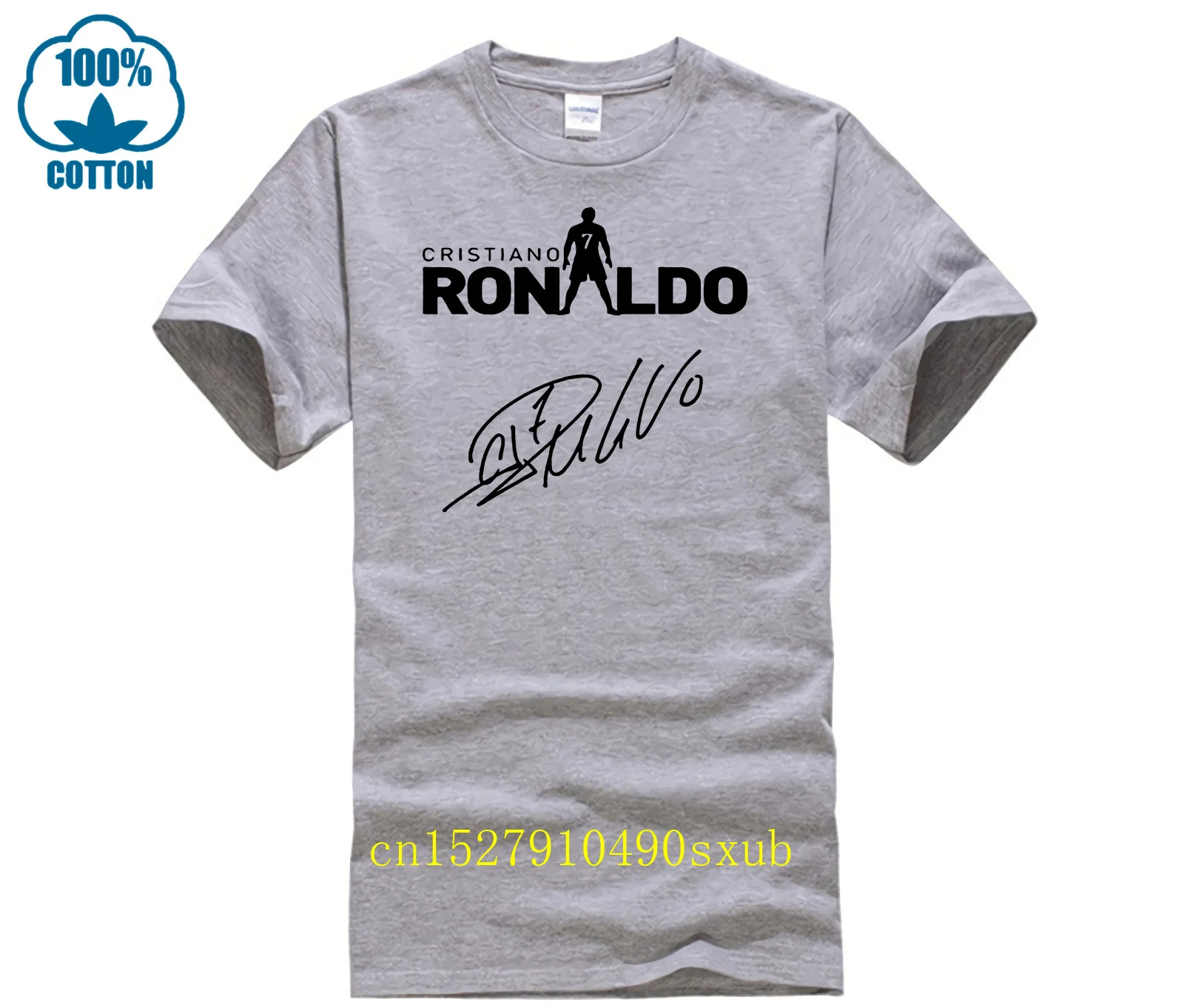 Cristiano Ronaldo Ha Firmato Cr7 Tee Cool T-Shirt Mens O-Collo Fashion T-Shirt Fans Gift