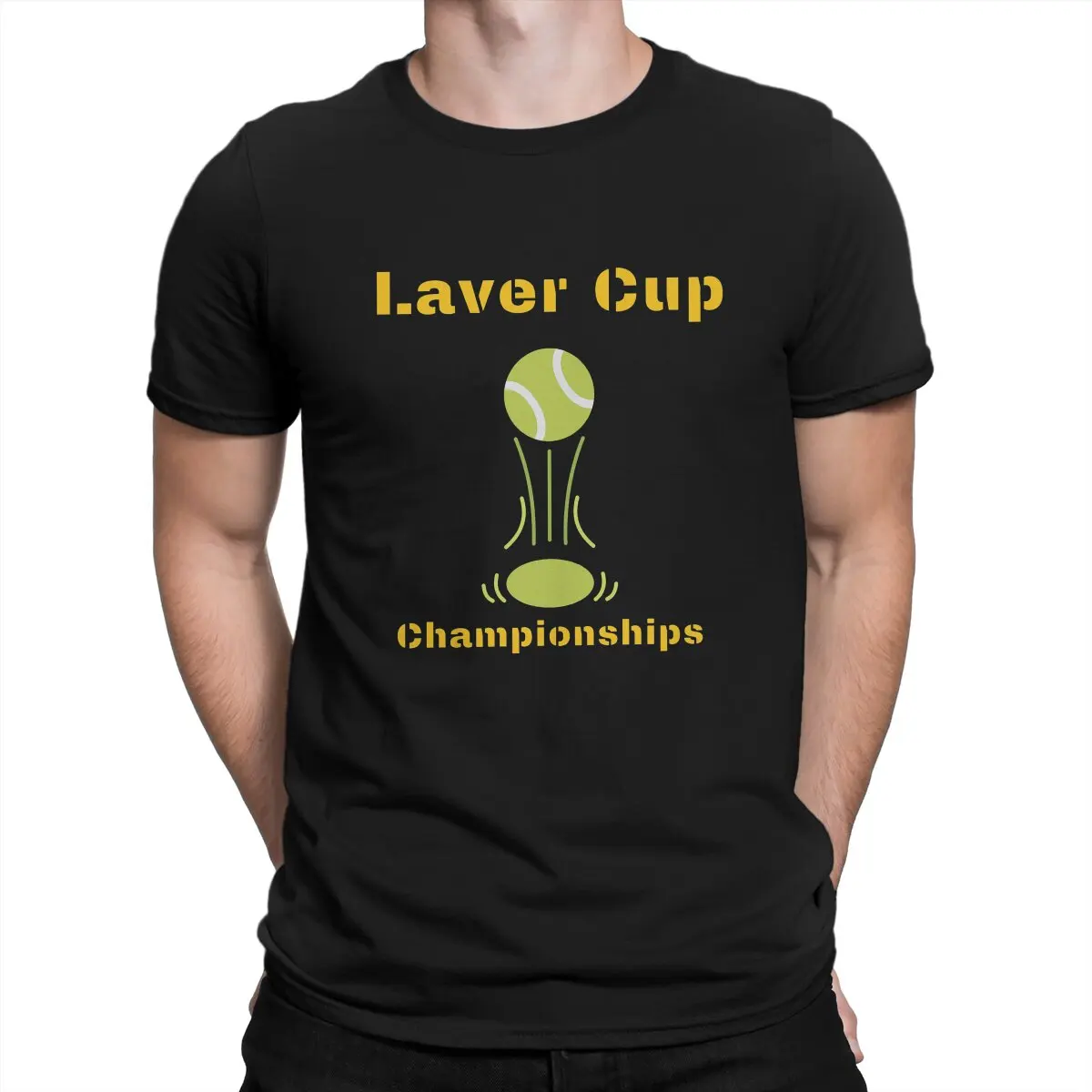 

Men's T-Shirts Ball Novelty Tee Shirt Short Sleeve Tennis Laver Cup Championships T Shirts O Neck Tops Summer