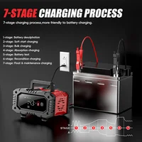 FOXSUR 20A/10A Car Motorcycle Battery Charger 12V/24V Smart Charger Lithium AGM GEL Lead-Acid LiFePO4 Battery Charger - Image 5