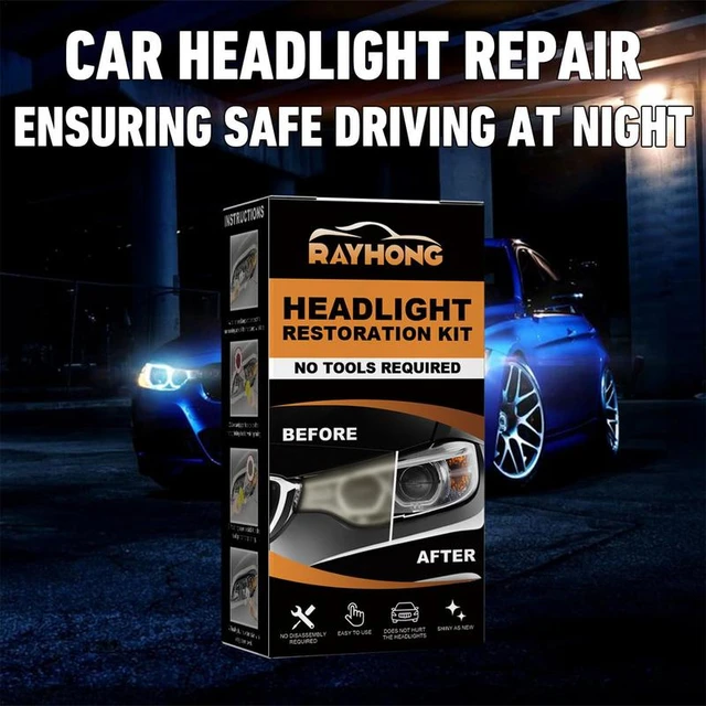 Headlight Cleaner And Restorer Kit Car Headlight Restoration Polish 3 Easy  Steps To Restore Headlights Car Headlight Restoration - AliExpress