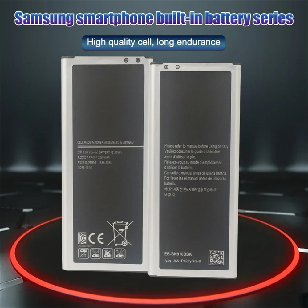 Originale Eb-Bn910Bbe Eb-Bn910Bbk Eb-Bn910Bbc Eb-Bn910Bbu 3220Mah Batteria Per Samsung Galaxy Note 4 N910 N910A/V/P No Nfc