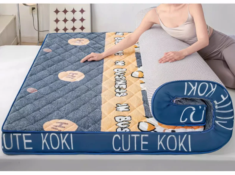 Description Picture 5 of itemLamb wool mattress home foldable soft comfortable tatami mat winter thicken warm sleeping pad sponge cushion mattresses