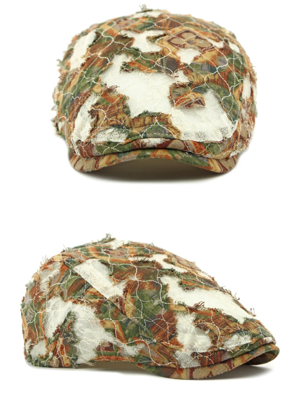 HT4732 Baskenmütze Kappe Frühling Sommer Kappen für Männer Frauen Atmungsaktive Spitze Ivy Flache Kappe Retro Künstler Maler Baskenmütze Hut Männlich Weiblich Berets – Detail 11