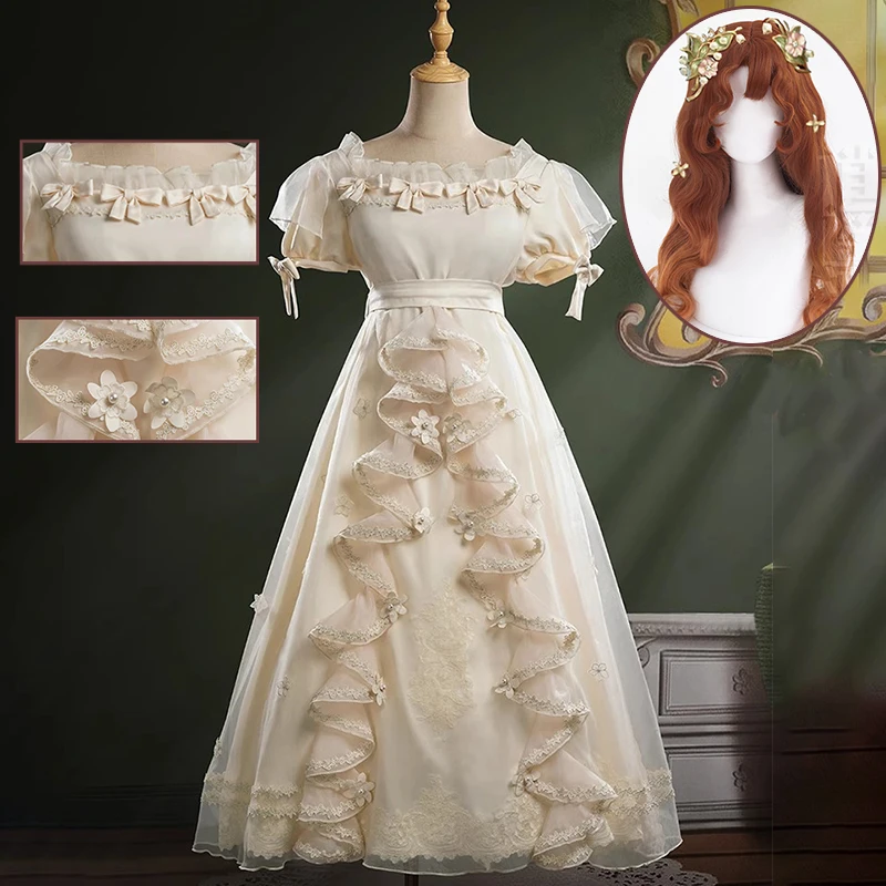 

Games Identity V Little Girl Memories Cosplay Costume Eurydice Role Play Lolita Clothing Halloween Carnival Party Outfit Wig Set