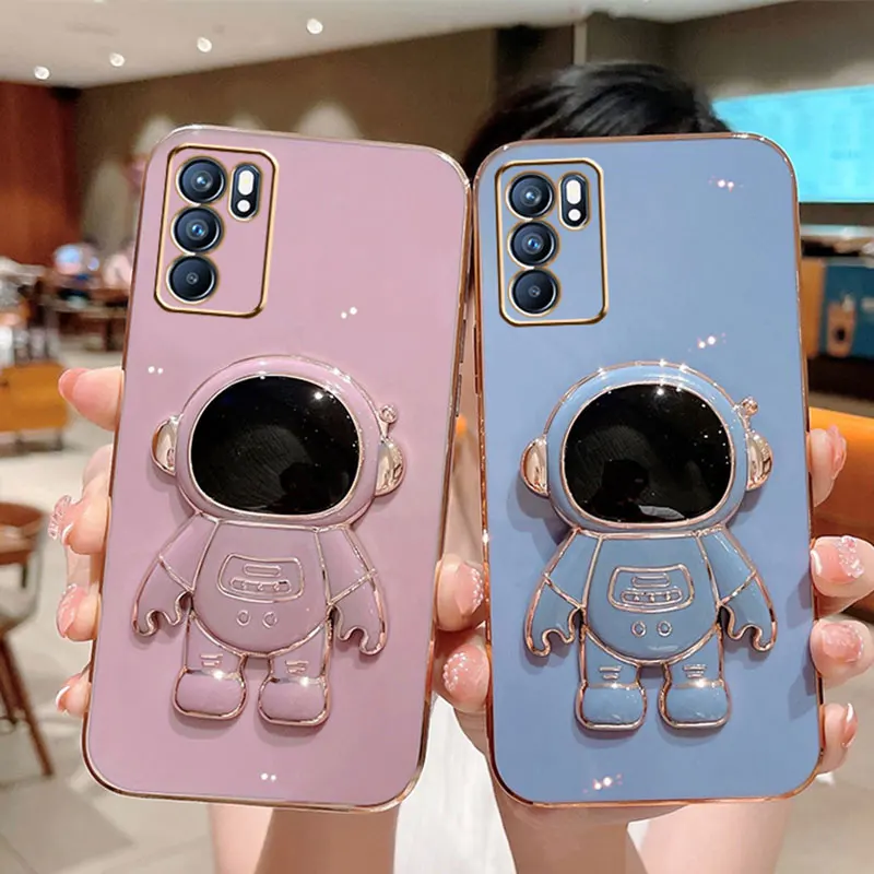 Astronaut Stand Holder Phone Case For OPPO A54S Case Camera