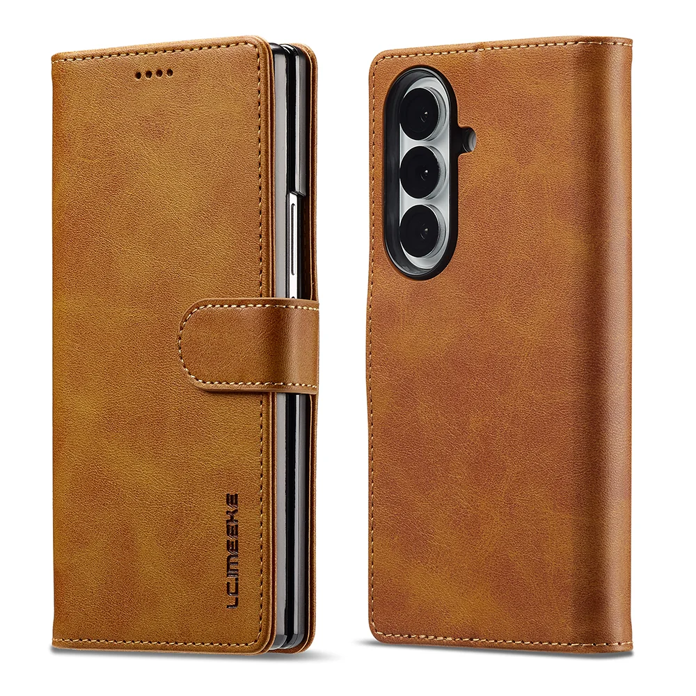 Premium Flip Leather Wallet Card Phone Case - Ultra Wide Foldable Design