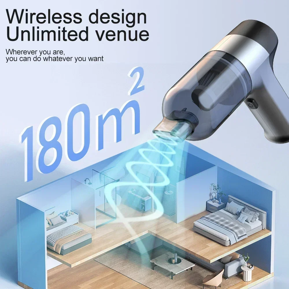 Vacuum Cleaner 4 in1 Wireless Handheld Pump For Car Home Portable Cordless Strong Suction