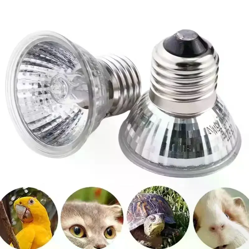 25/50/75W Reptile Heating Lamp Reptile Lamp Emitter Turtle Lizard Heater Bulb Snake Bird Pets Basking Lamp Feeding Lighting
