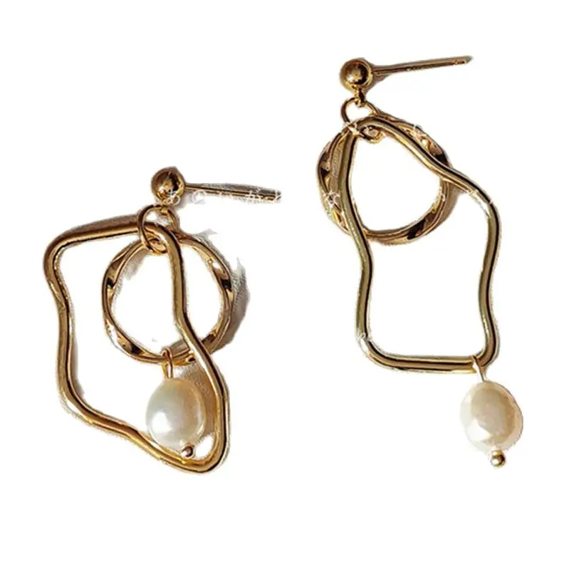 

Hot Sale Earrings For Women 2023 Trending Inlaid Rhinestone Pearl Earring Wedding Fashion Stainless Steel Lrregular Jewelry Gift