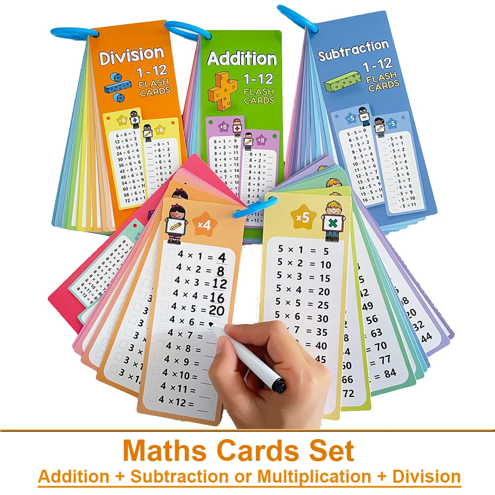 1-12 Math's Learning Table Card Sets 1