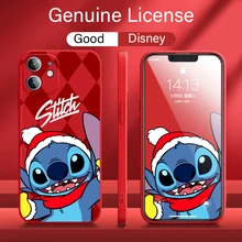 Christmas Mickey Stilch Anime Phone Case For iPhone 11 12 13 Pro MAX Mini 6 7 8 Plus X XS XR Max SE Soft Silicone Funda Celulare