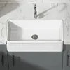 MEJE  Farmhouse Kitchen Sink,,Reversible Single/Double Bowl - White 1