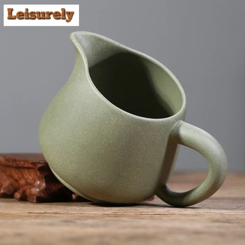280ml Yixing Purple Clay Bean Green Tea Pitcher Tea Divider Cha Hai Dispenser Justice Cup Oolong Tea Fair Mug For Tea Supplies