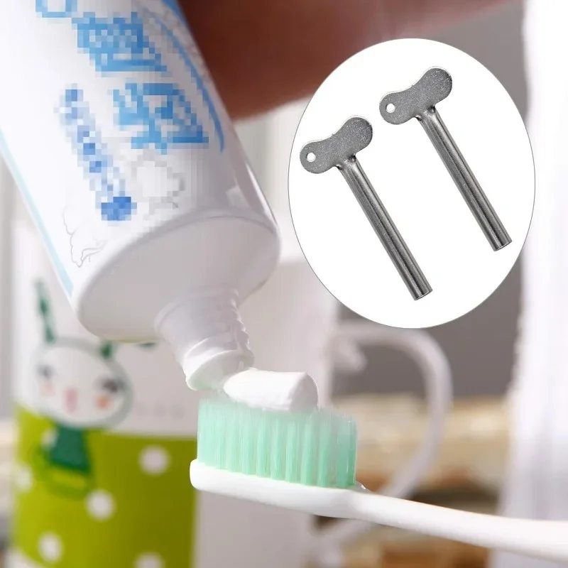 20/1PCS Bathroom Metal Toothpaste Squeezer Stainless Steel Tube Squeezer Universal Key Roller for Tube Cream Paint Squeezer Tool 3