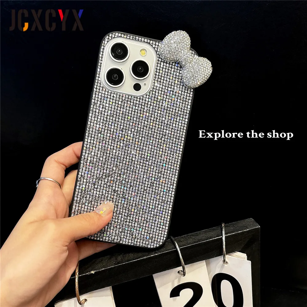 Custodia morbida trasparente con fiocco 3D coreano per iPhone 16 15 14 Pro Max 13 12 Pro 11 X XR XS 8 Plus SE3 MiNi Candy Cover trasparente carina  202192403