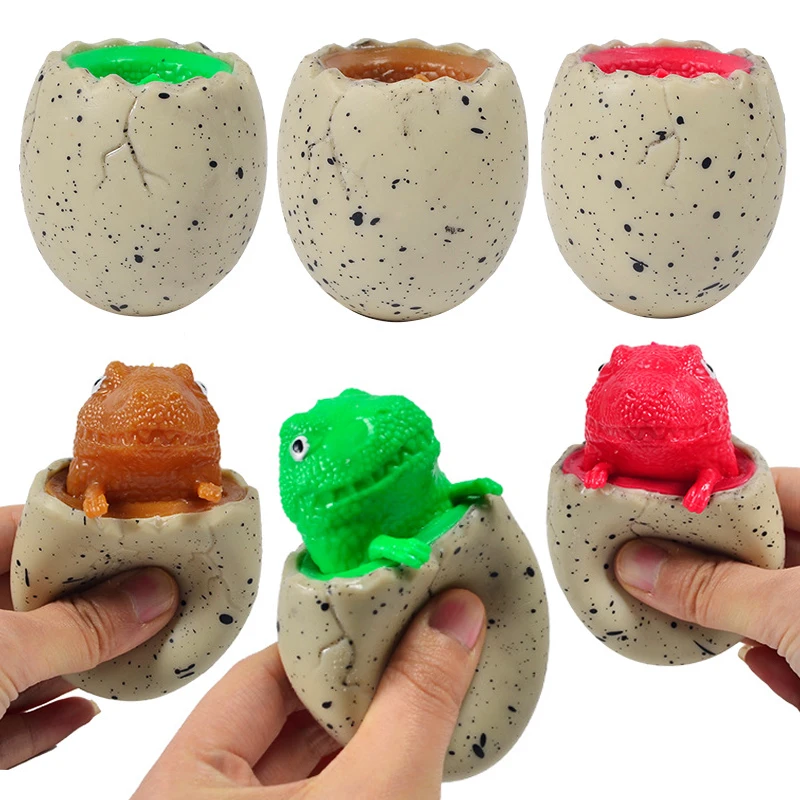 

Kids Simulated Dinosaur Egg Squeeze Cup Pinch Music Toys Adult Decompression Vent Hatching Egg Tyrannosaurus Rex Prank Decor