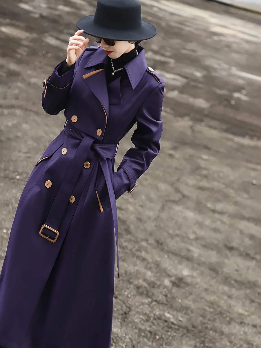 High-End 2024 Spring New Fashion OL Mid-Length Double