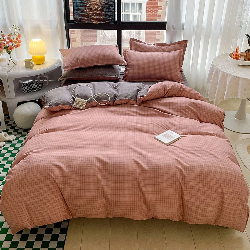 king comforter sets Fashion Solid Bedding Set with Sky Gradient Duvet Cover Set Quilt Cover Bed sheet Pillowcase Sets Full King Single Queen Size bed sheets Bedding Sets