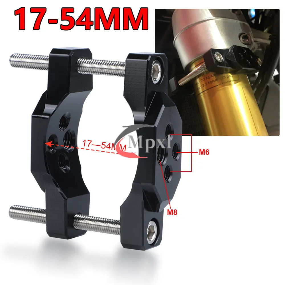 

17-54mm Motorcycle Stent Headlight Bracket Bumper Clamp Auxiliary Spotlight Clip Light Decoration fixed Bracket Bars Stent Adapt