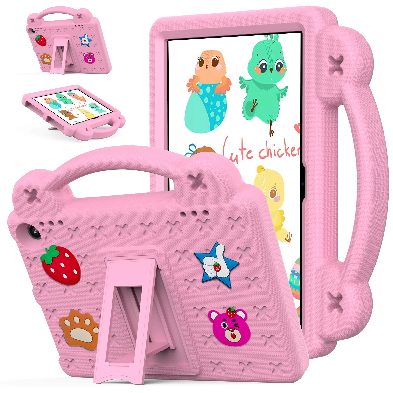 Cartoon EVA Tablet Case with Handle and Shoulder Strap