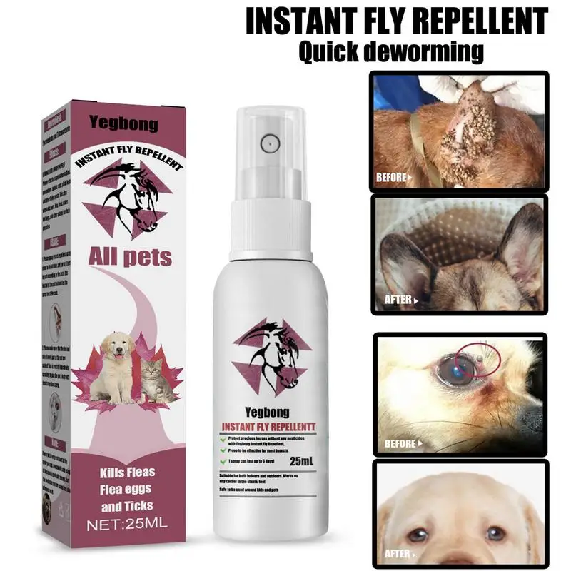 Pet Skin Spray Fleas Tick And Mosquitoes Pet Anti Flea Tick Agent Pet Flea Spray For Dogs Cats And Home Fleas Eliminator Control Prevention Protect