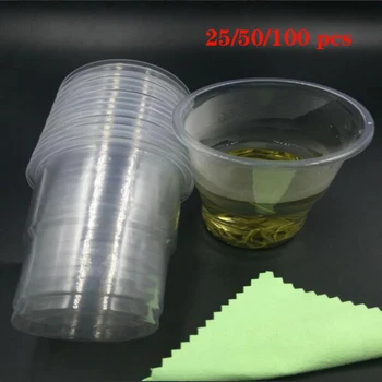 25/50/100 pcs New Disposable clear plastic cup 2