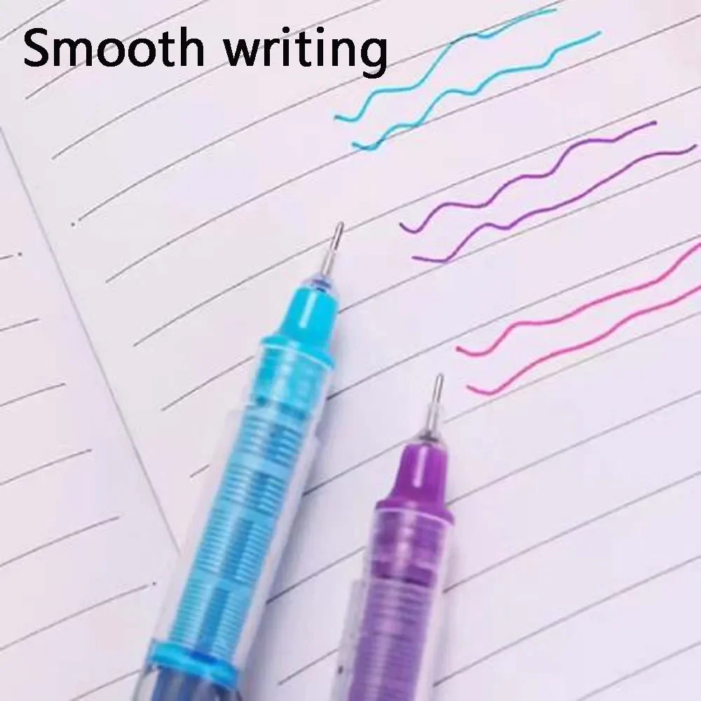 12–24 Stück farbiger, schnell trocknender, gerader, flüssiger Vollnadelstift, einfacher neutraler Stift mit großer Kapazität, geeignet zum Zeichnen, Notizen – Detail 3