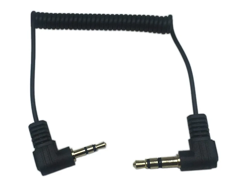 90 Gradi 3.5 Millimetri 3 Poli Maschio A 2.5 Millimetri 3 Poli Maschio Per Cuffie Cavo Audio Stereo Aux Mini Molla A Spirale Cavo A Spirale