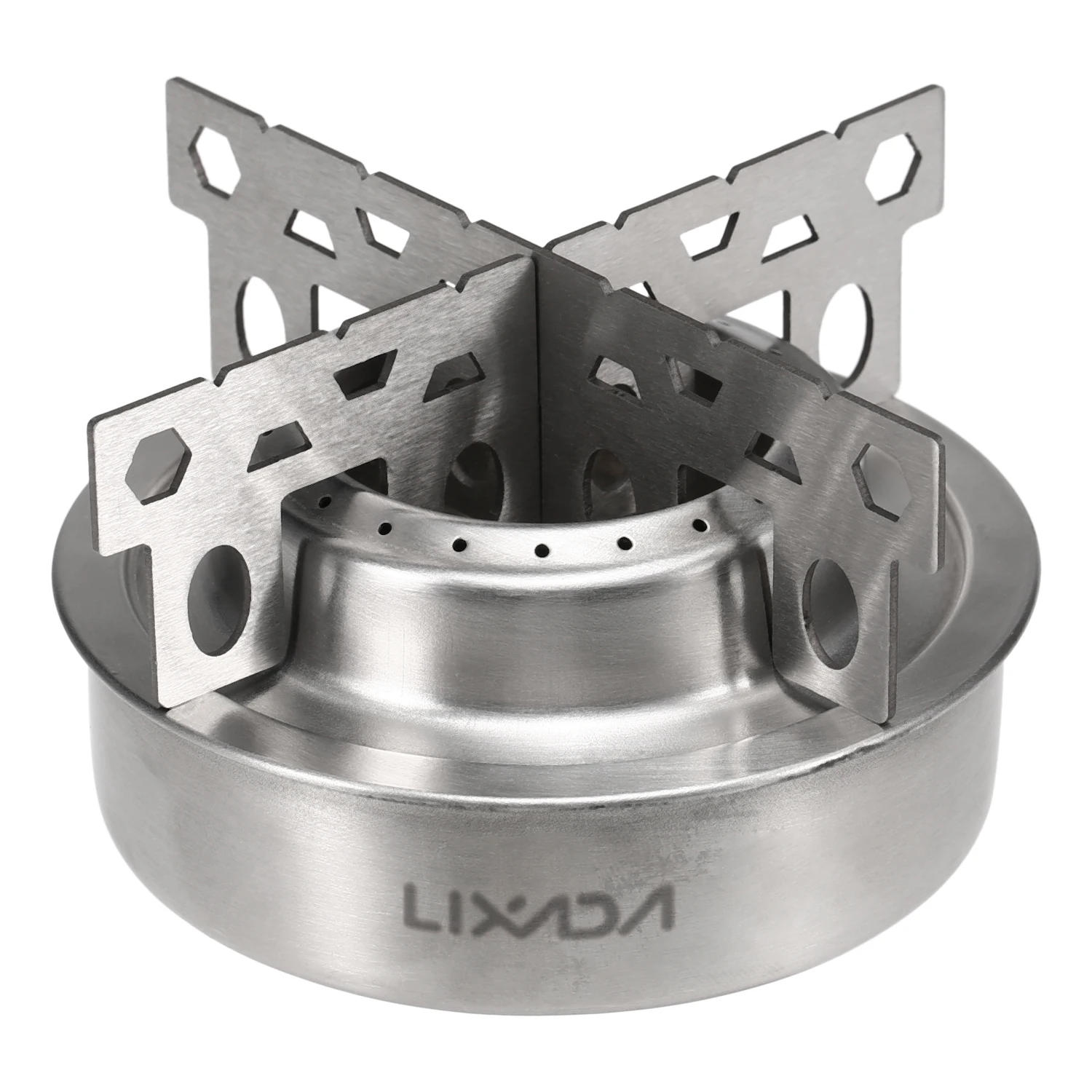 LIXADA Alcohol Stove with Cover/Cross Stand Ultralight Small Stainless Steel Stoves Outdoors for Camping Hiking Backpacking