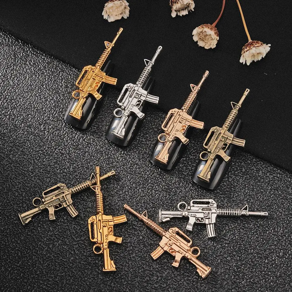 Pistola De Prata Antiga Submáquina Arma Sniper Rifle Armas Encantos Diy  Pingente Pulseira Colar Brinco Para Fazer Jóias - Amuletos - AliExpress