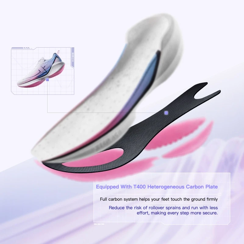 Xtep 360X Professional Running shoes Men's Carbon Plate Marathon PB Sport Shoe Lightweight ETPU Material Sneakers 976119110080 4