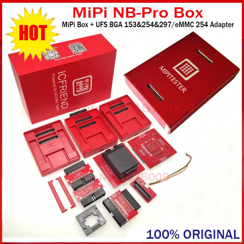 2022 Новый тестер MiPi Box / MIPI BOX с ICFRIEND NB pro и UFS BGA 4 в 1 поддержка разъема 153 254 297/eMMC