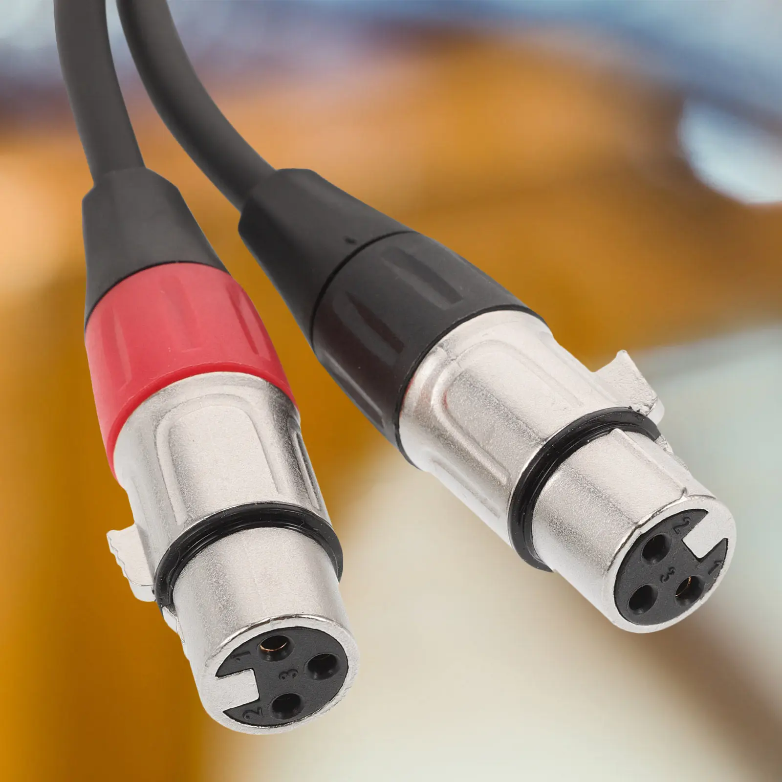 0. 밸런스드 XLR Y 스플리터 케이블 3.5mm TRS - 듀얼 3핀 XLR 암 커넥터, 금도금, 이중 차폐, 오디오 녹음 및 라이브 방송용
