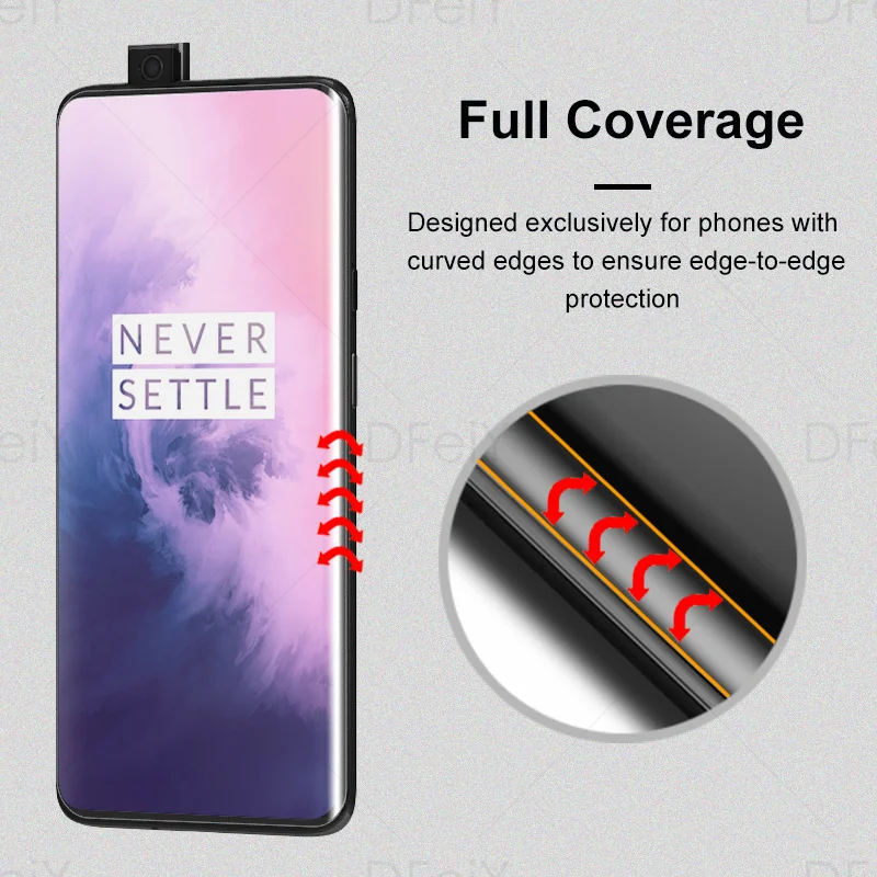 enkel brænde skrue Matte Glass For OnePlus 7 Pro Tempered Glass Film For OnePlus 7T Pro Full  Cover UV Screen Protector - AliExpress