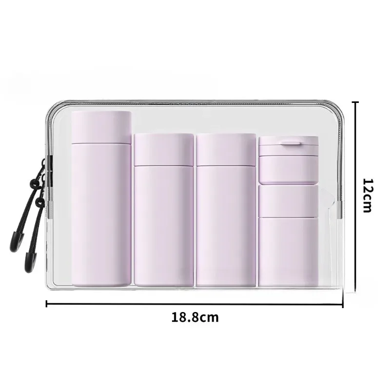 Colorful Hydrating Travel-Size Refillable Bottles - Set of 5